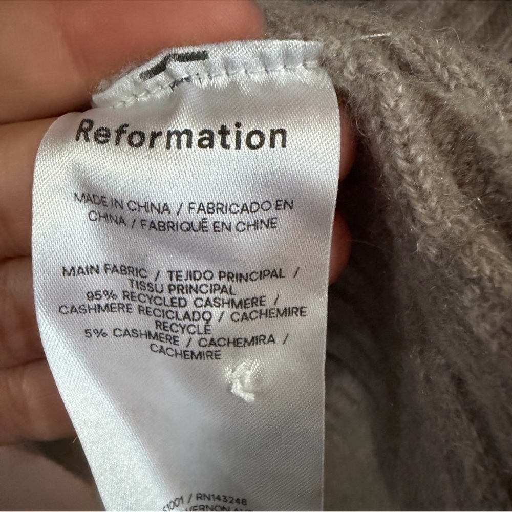 REFORMATION Taupe Shea Knit Cardigan | S - Picture 5 of 5